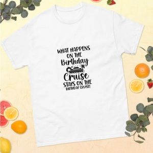 Graphic Unisex Custom T-Shirt "Birthday Cruise"